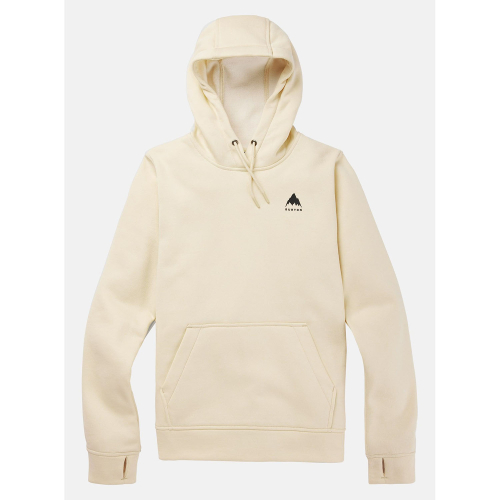 Women's Burton Oak Pullover Hoodie Beige Fleece Sweatshirt