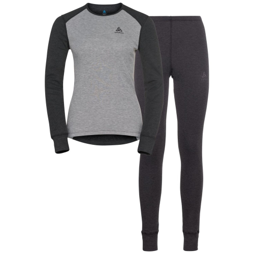 Ensemble T-shirt Et Collant Odlo Active Warm Set W Dark Grey Melange Femme