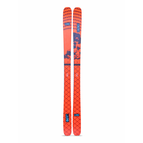 Line Chronic 94 red men's skis without bindings