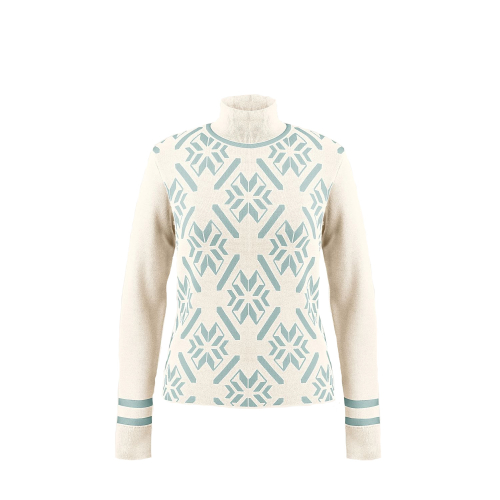 Pull En Maille Poivre Blanc Knit Pullover 3552 White Femme