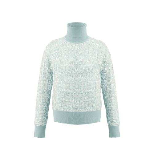 Pull En Maille Poivre Blanc Knit Pullover 3554 Tweed Aloe Blue Femme