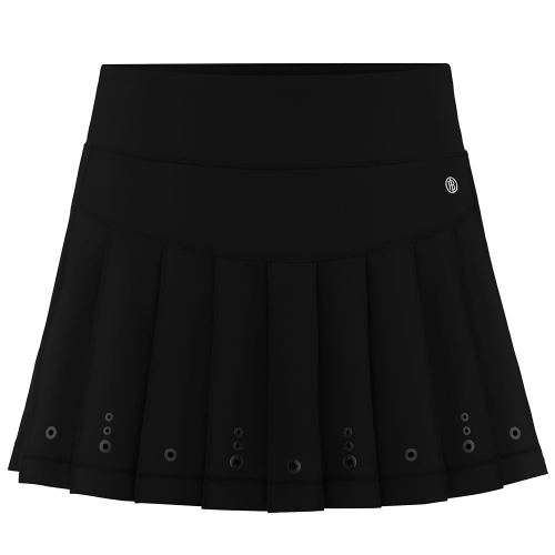 Poivre Blanc Skirt 2731 Eyelet-Black Woman
