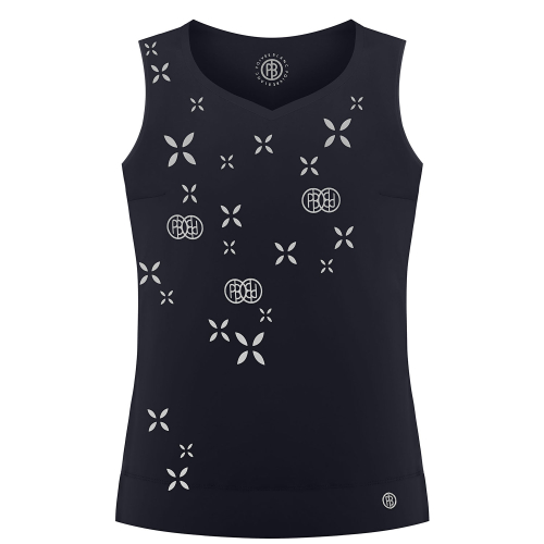 Poivre Blanc Tank Top 2702 Bloom-Oxford-Blue Girl