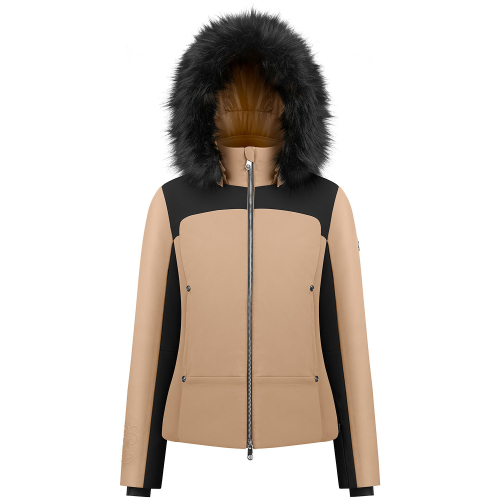 Poivre Blanc 1100 Almond Brown Black Women's Softshell Jacket