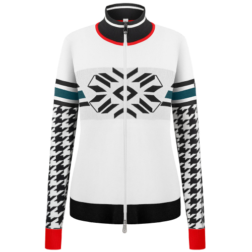 Veste en Maille Poivre Blanc 3501 White Femme