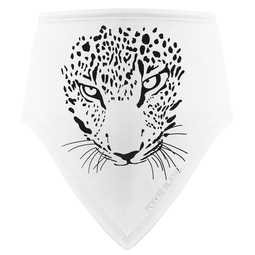 Tour de Cou Poivre Blanc 1591 Leopard White 4 Femme