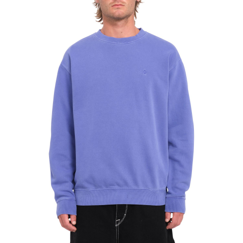 Sweat Volcom Single Stone Pw Crew Ballpoint Blue Homme