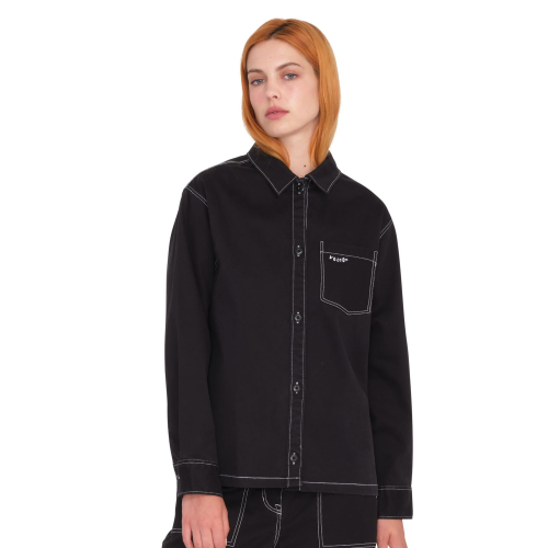 Volcom Stone Kraft Black Women's Long Sleeve Shirt