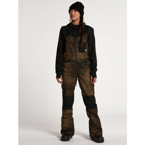 Women's Ski/Snow Pants Volcom Swift Bib Overall Leopard