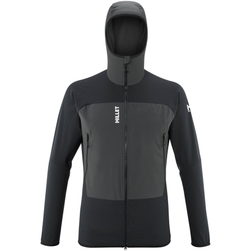Softshell Millet Fusion Xcs Hoodie Black/Dark Grey Homme - New Logo
