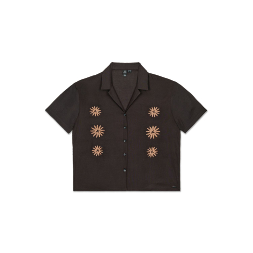 Chemise Volcom Emb midnite ramble top Femme Noir