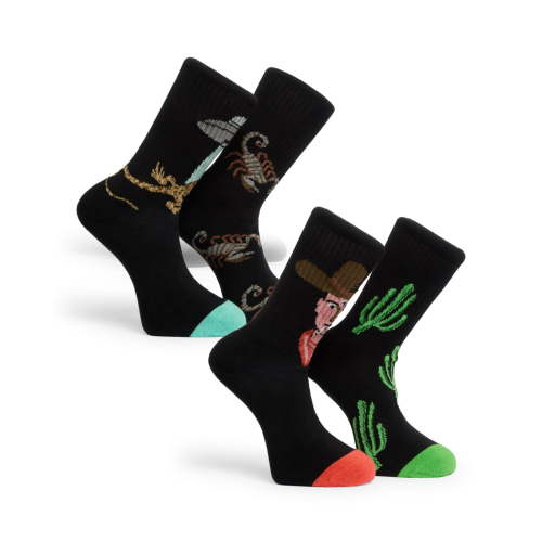 Chaussettes Volcom Fa mickey mason sock 4pc Homme Noir