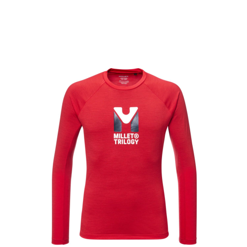 Thermal tee shirt Millet Trilogy wool ts ls red Homme