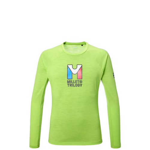 Thermal tee shirt Millet Trilogy wool ts ls macaw green Homme