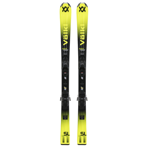 Pack ski Volkl Racetiger jr yellow +fixations 7.0 vmotion jr Jaune Garçon