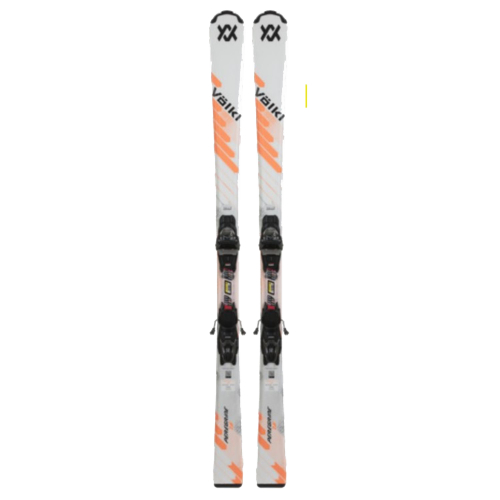 Pack ski Volkl Peregrine 7.6 orange fdt-rent +fixations Fdt tp 10 Blanc Homme