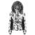 Veste de ski Poivre Blanc pour femme avec ceinture 0806-WO/B Brown Flower Black Femme