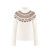 Pull En Maille Poivre Blanc Knit Pullover 3551 White Femme