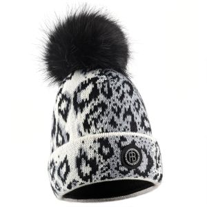 Women's Poivre Blanc 6186 Leopard White 4 Cap